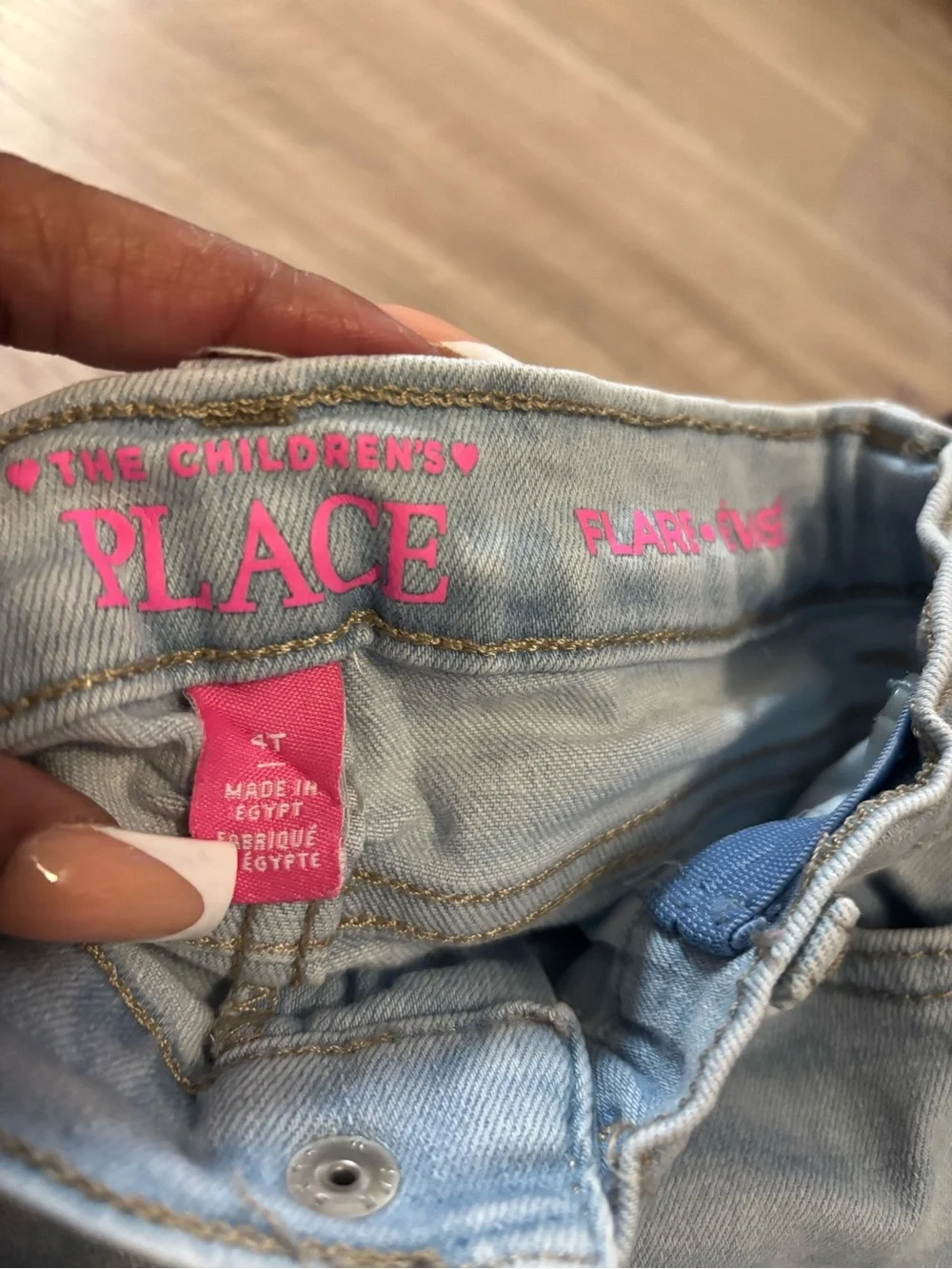 Children’s Place Girls Stretch Jeans Bundle - Dark Blue, Black & Lght Bl - 4/4T